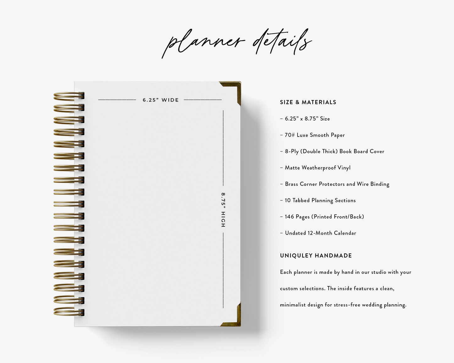 Modern Monogram Wedding Planner Book