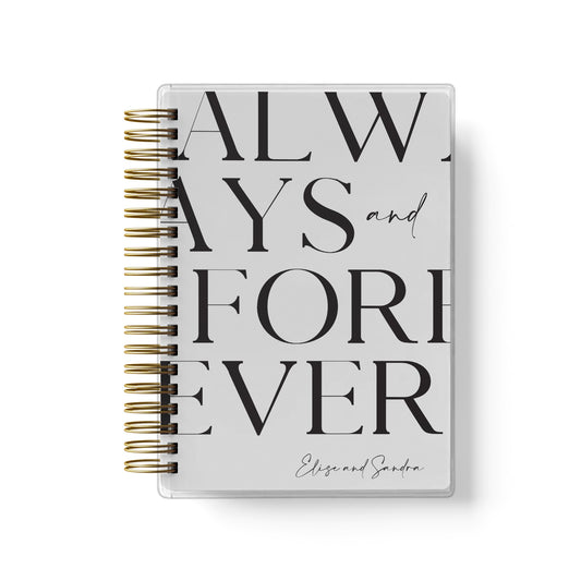 Shown in a modern bold text design, our exclusive LGBT wedding planner books are all-inclusive and gender-neutral
