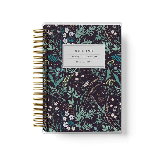 Shown in a wildflower design, our exclusive LGBT wedding planner books are all-inclusive and gender-neutral