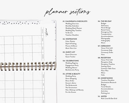 Blue Toile Hydrangea Wedding Planner Book