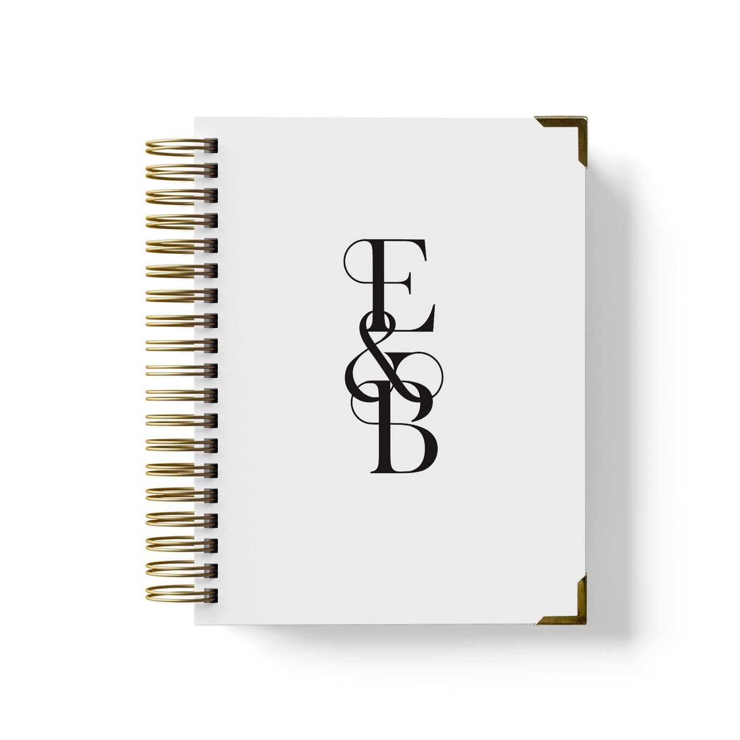 Our luxury wedding planner books are the best a bride can buy, featured in a bold monogram design