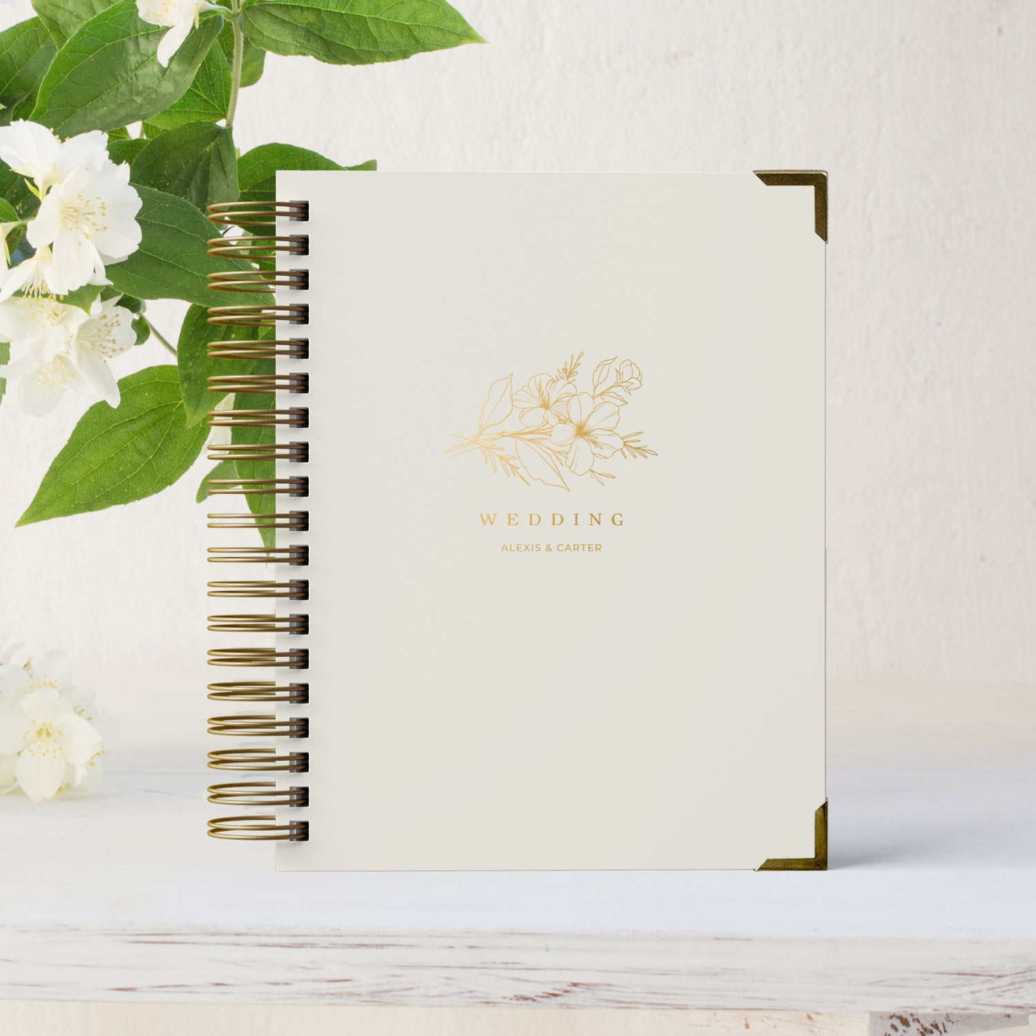 Meet our bestselling wedding planner, the Minimalist Floral Sprig design - the most detailed planner book a bride can buy