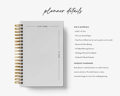 LGBT Wedding Planner Book - Blue Toile Hydrangea