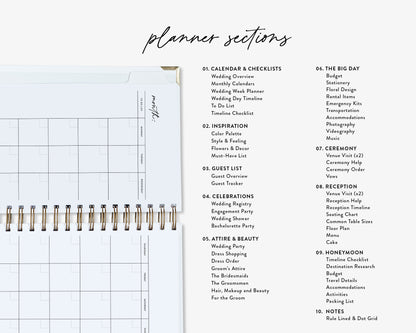 Hydrangea Sprig Wedding Planner Book