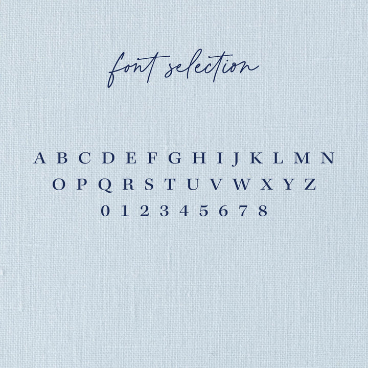 Custom return address stamp in a delicate ribbon bow design