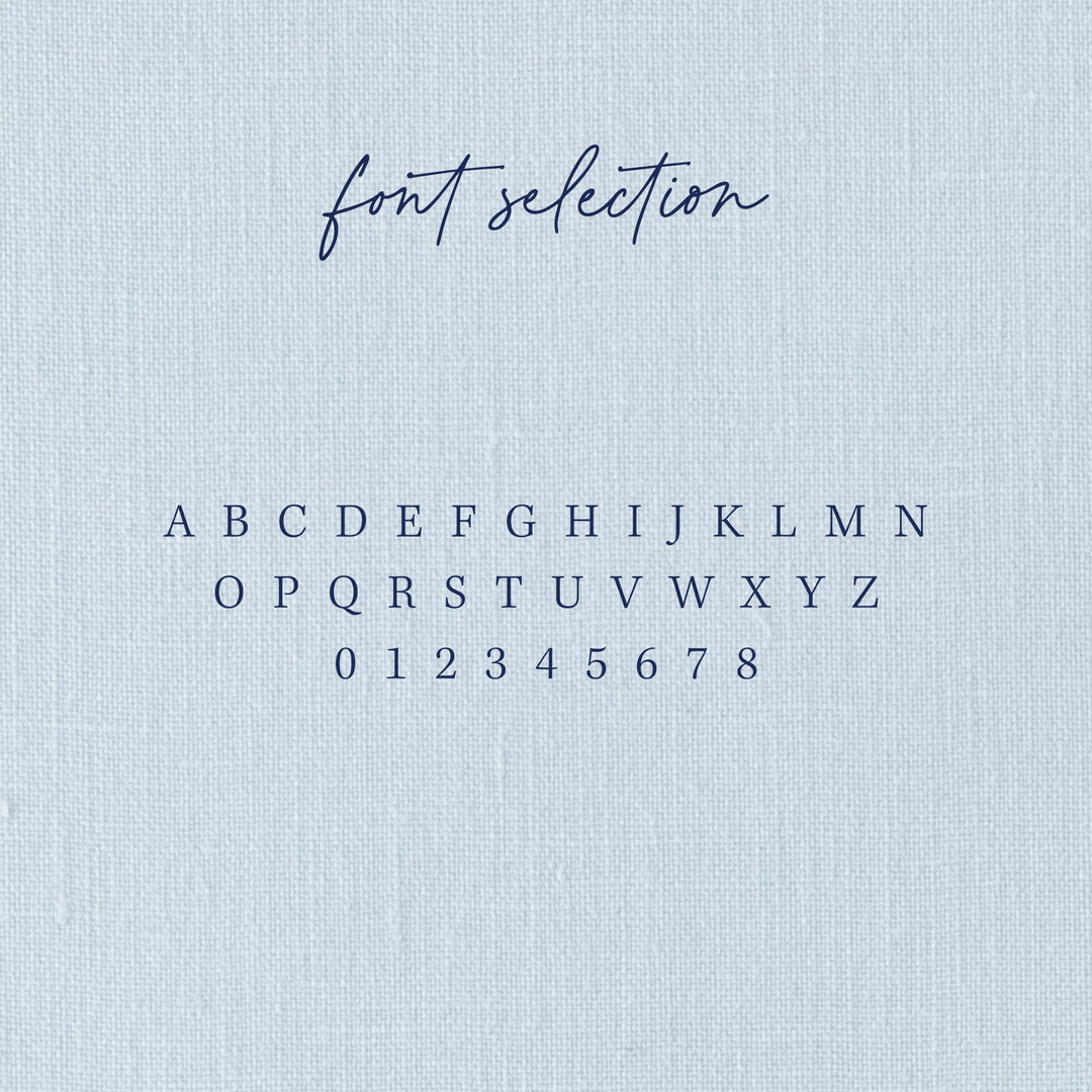 Custom return address stamp in a mountain design