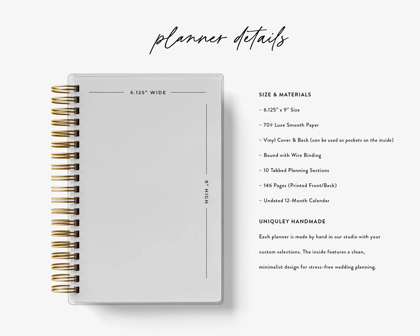 Wildflower Wedding Planner Book