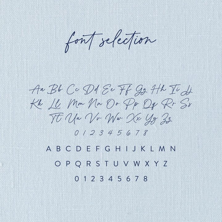 Custom return address stamp in a modern calligraphy design