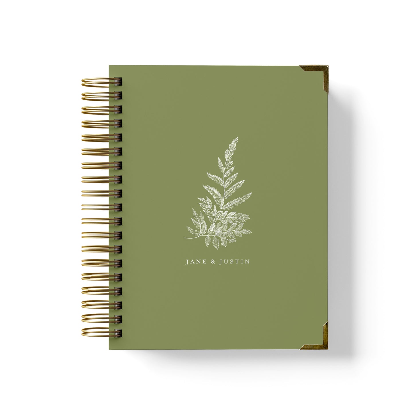 Our luxury wedding planner books are the best a bride can buy, featured in a botanical fern design