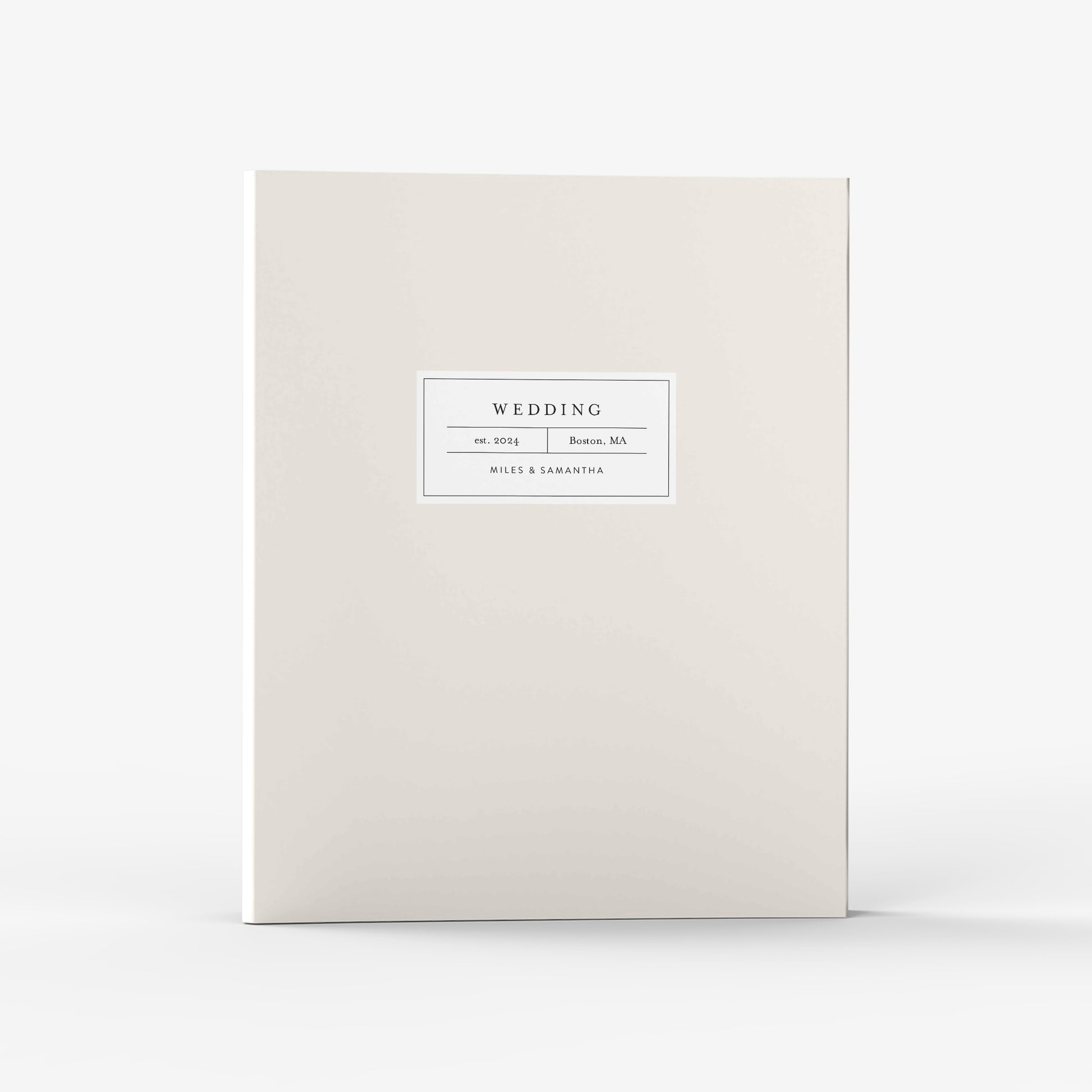 Our wedding binders are the perfect planning tool, shown in a modern apothecary label design