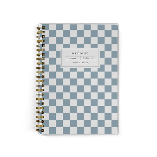 Our exclusive mini wedding planners are perfect for planning small weddings and elopements, shown in a trendy checkerboard pattern