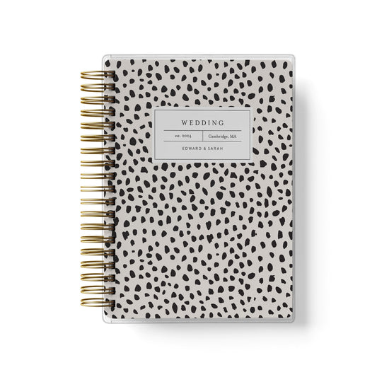Our spotted dot design is the best option for budget friendly wedding planner books
