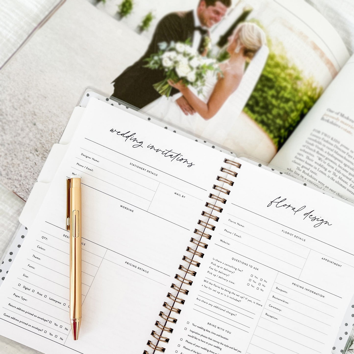 Mini Wedding Planner - Ferns & Foliage